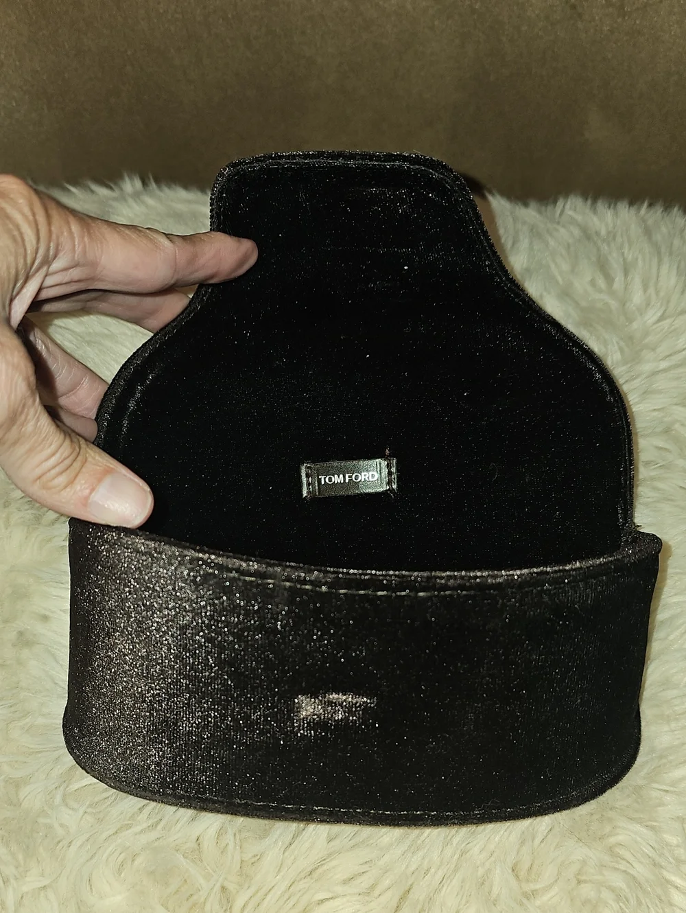 TOM FORD BROWN SUNGLASS CASE